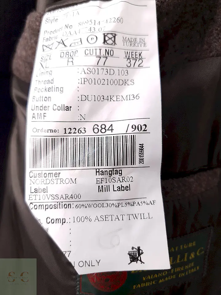 Abrigo Sarar Café Mezcla Lana y Cashmere - Talla XXL 9