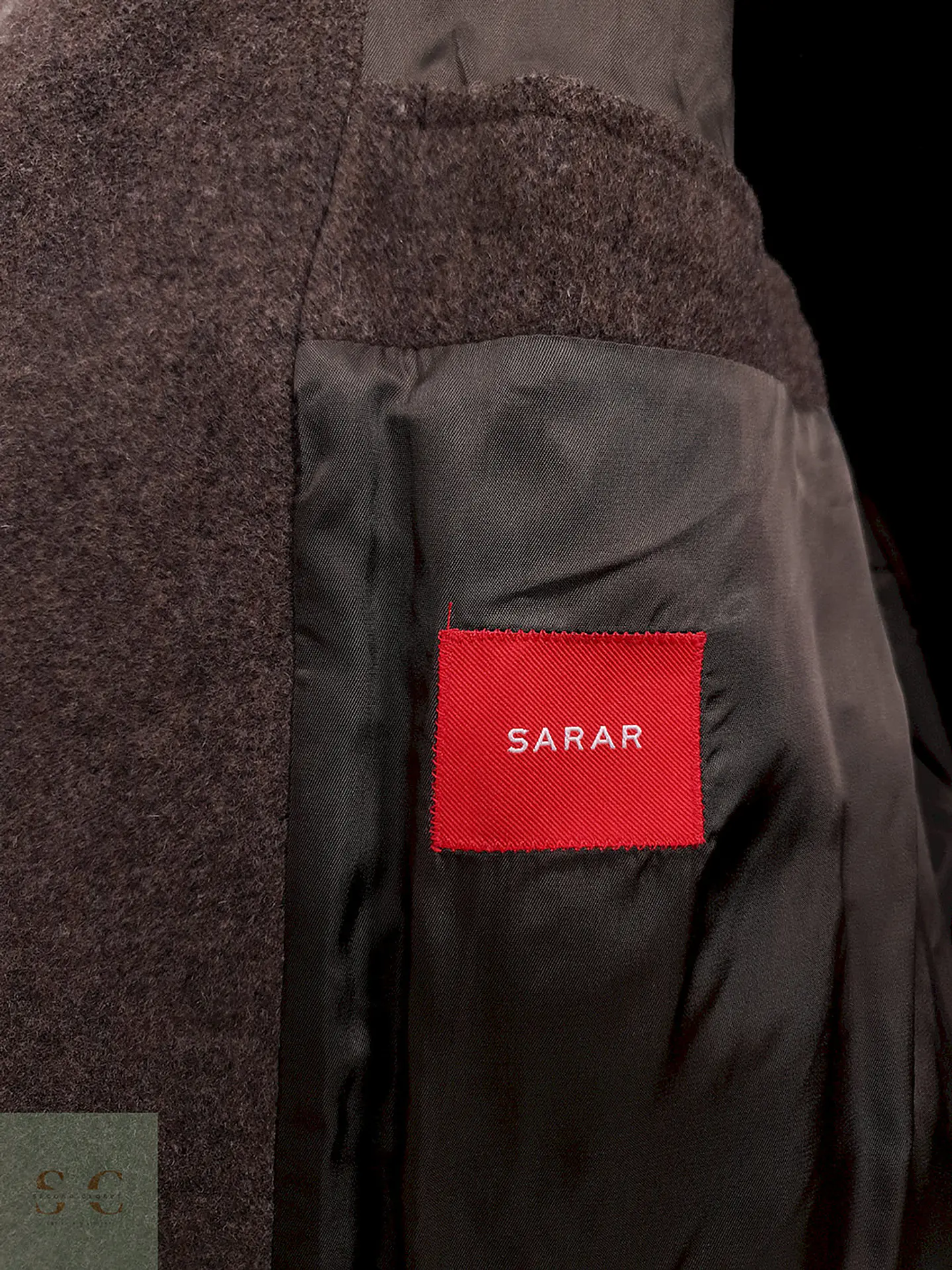 Abrigo Sarar Café Mezcla Lana y Cashmere - Talla XXL 11