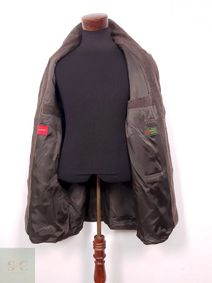 Abrigo Sarar Café Mezcla Lana y Cashmere - Talla XXL 12