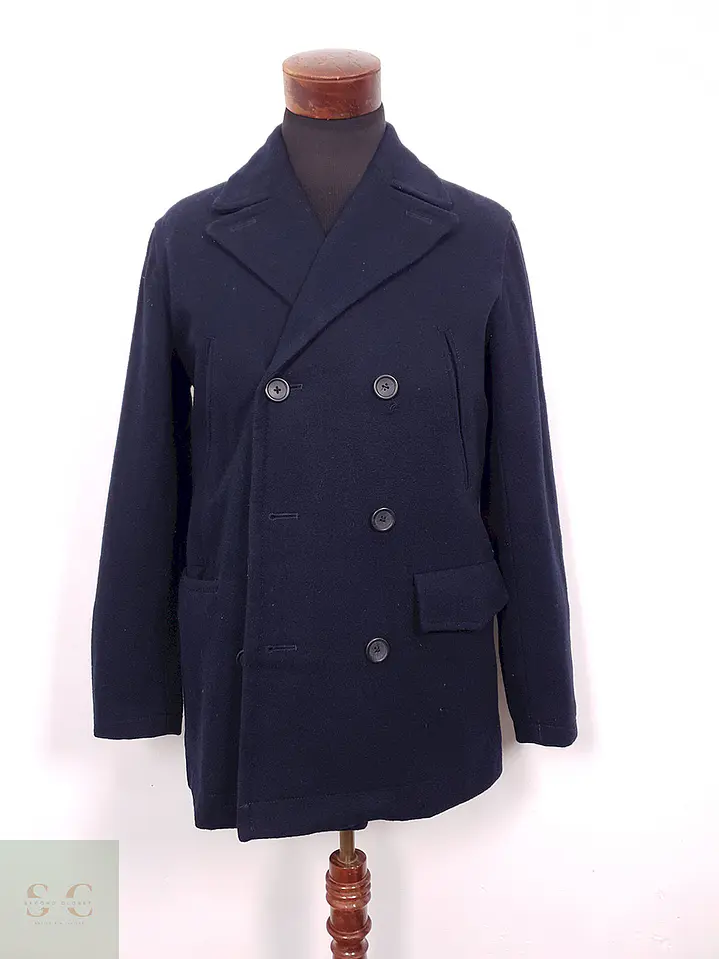 Abrigo Marinero Banana Republic Azul Lana - Talla M 1