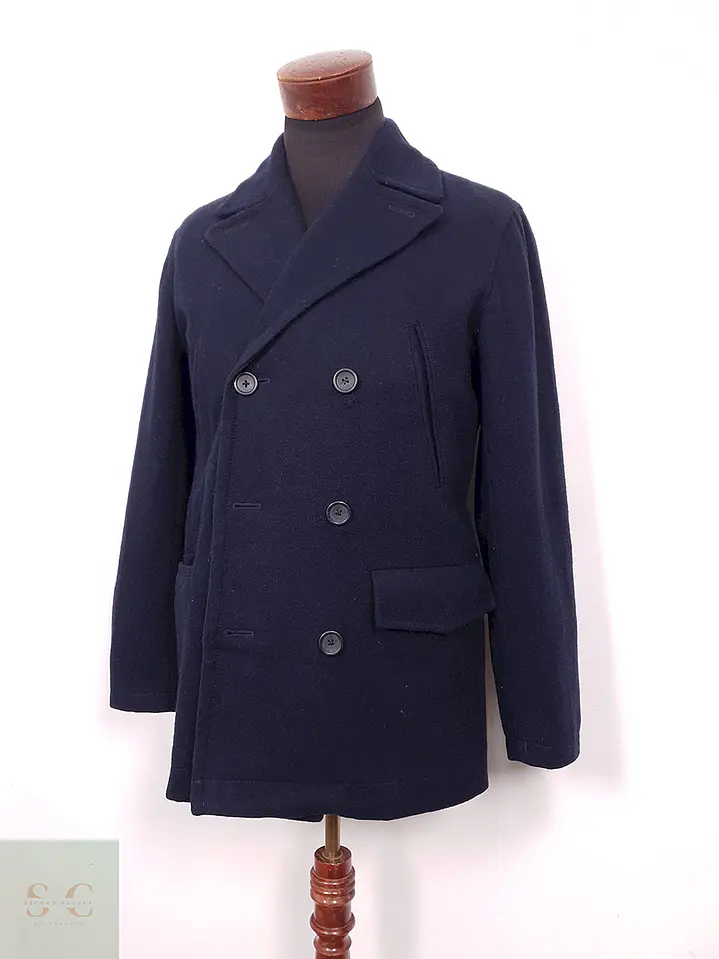 Abrigo Marinero Banana Republic Azul Lana - Talla M 2