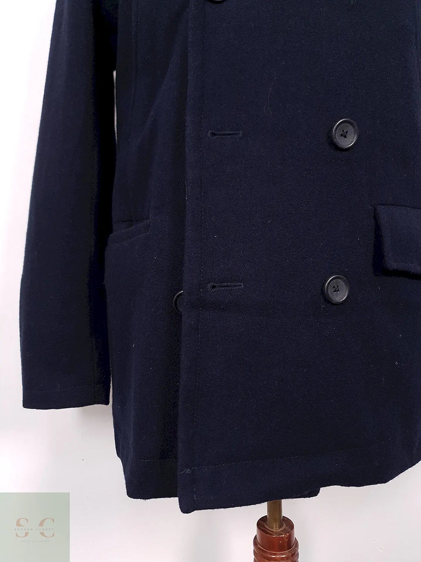 Abrigo Marinero Banana Republic Azul Lana - Talla M 3