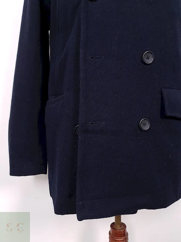 Abrigo Marinero Banana Republic Azul Lana - Talla M 3