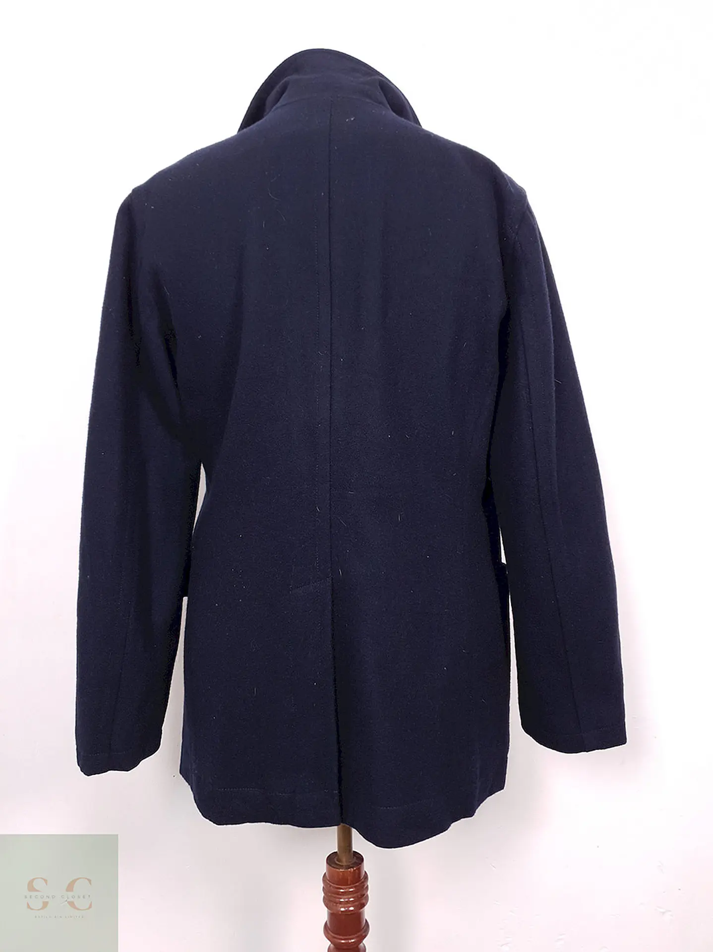 Abrigo Marinero Banana Republic Azul Lana - Talla M 9