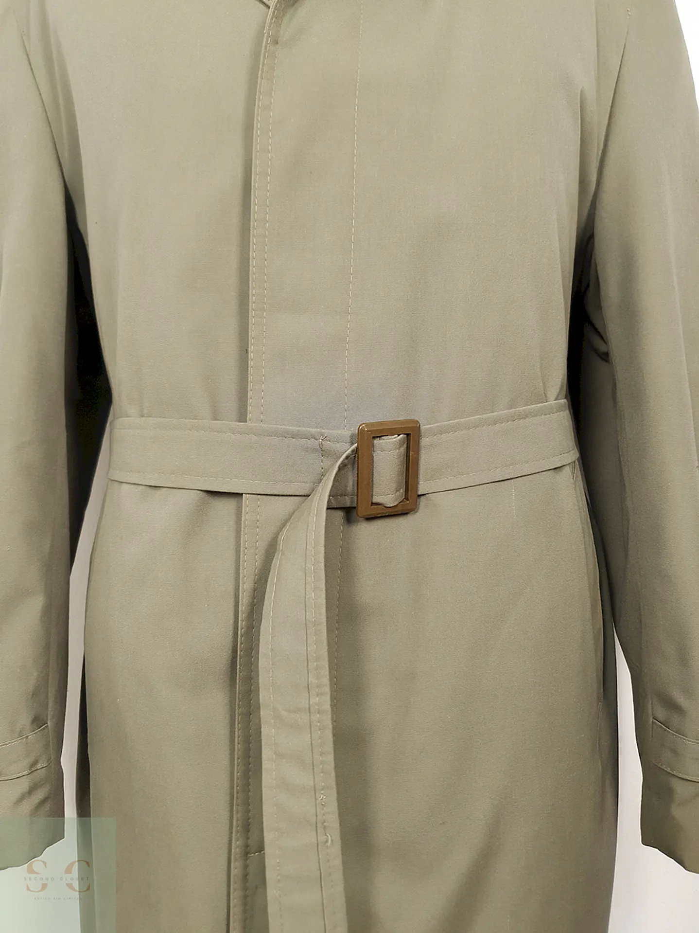 Gabardina Clásica Verde Salvia con Forro Acolchado Desmontable – TALLA LXL 5