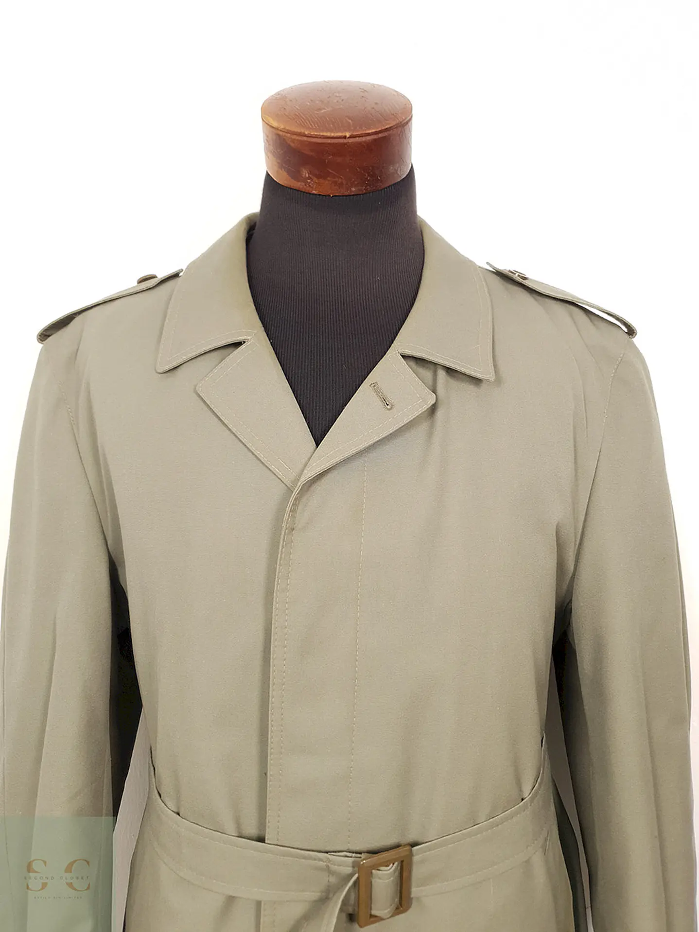 Gabardina Clásica Verde Salvia con Forro Acolchado Desmontable – TALLA LXL 6