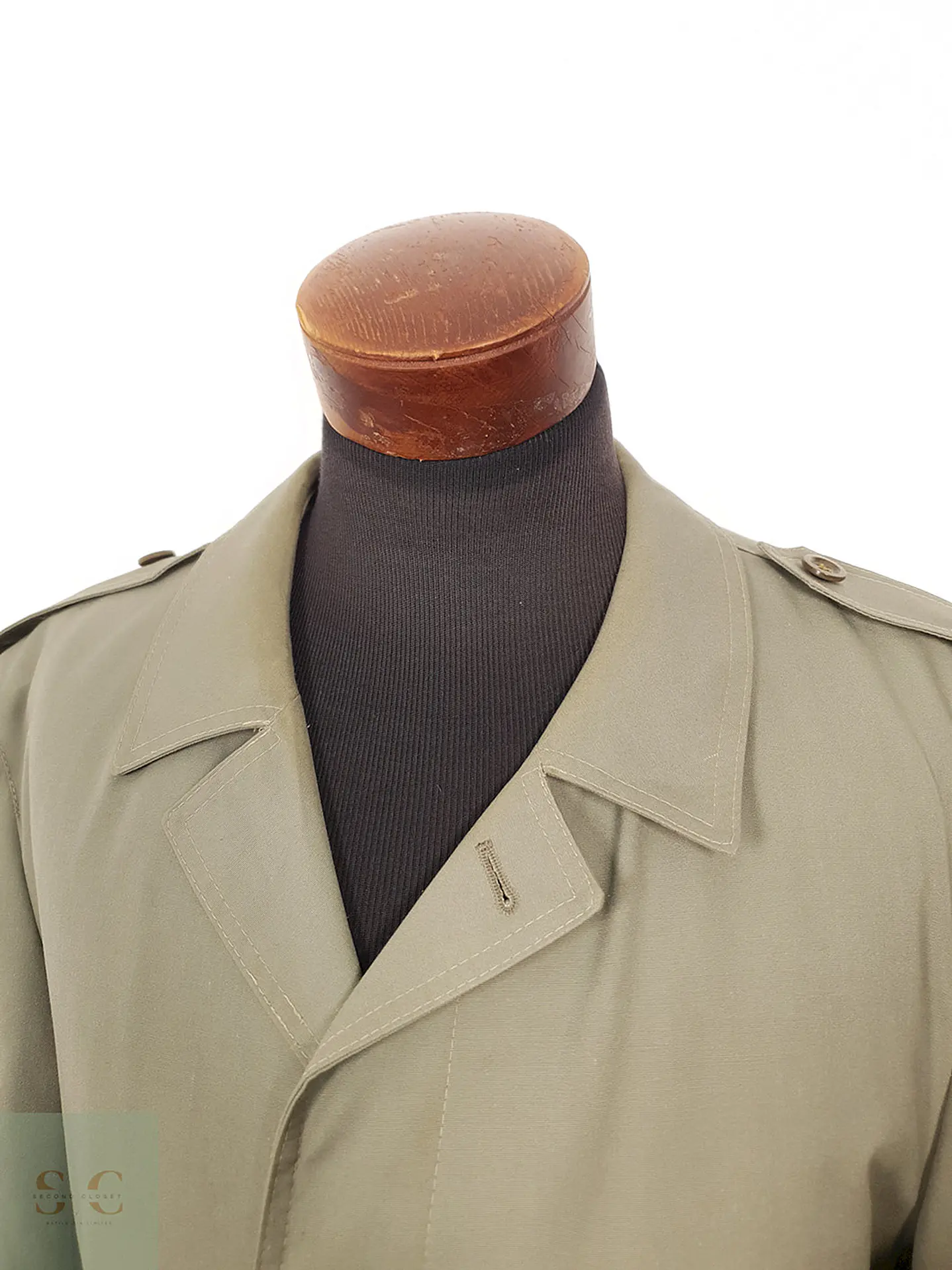 Gabardina Clásica Verde Salvia con Forro Acolchado Desmontable – TALLA LXL 7
