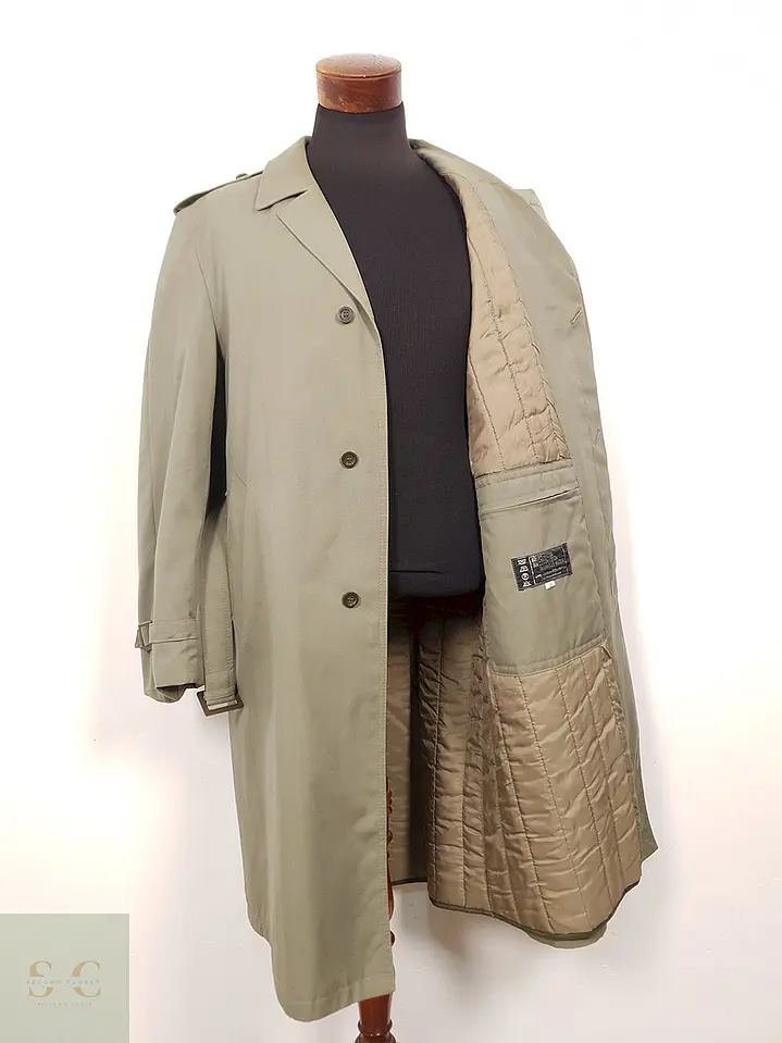 Gabardina Clásica Verde Salvia con Forro Acolchado Desmontable – TALLA LXL 11