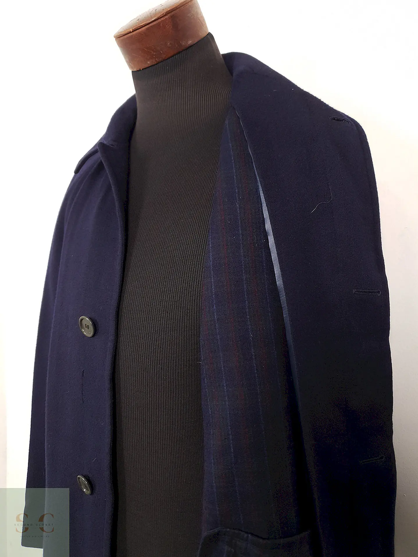 Abrigo largo Fratelli Italia Di Delfino Azul Marino – TALLA L 3