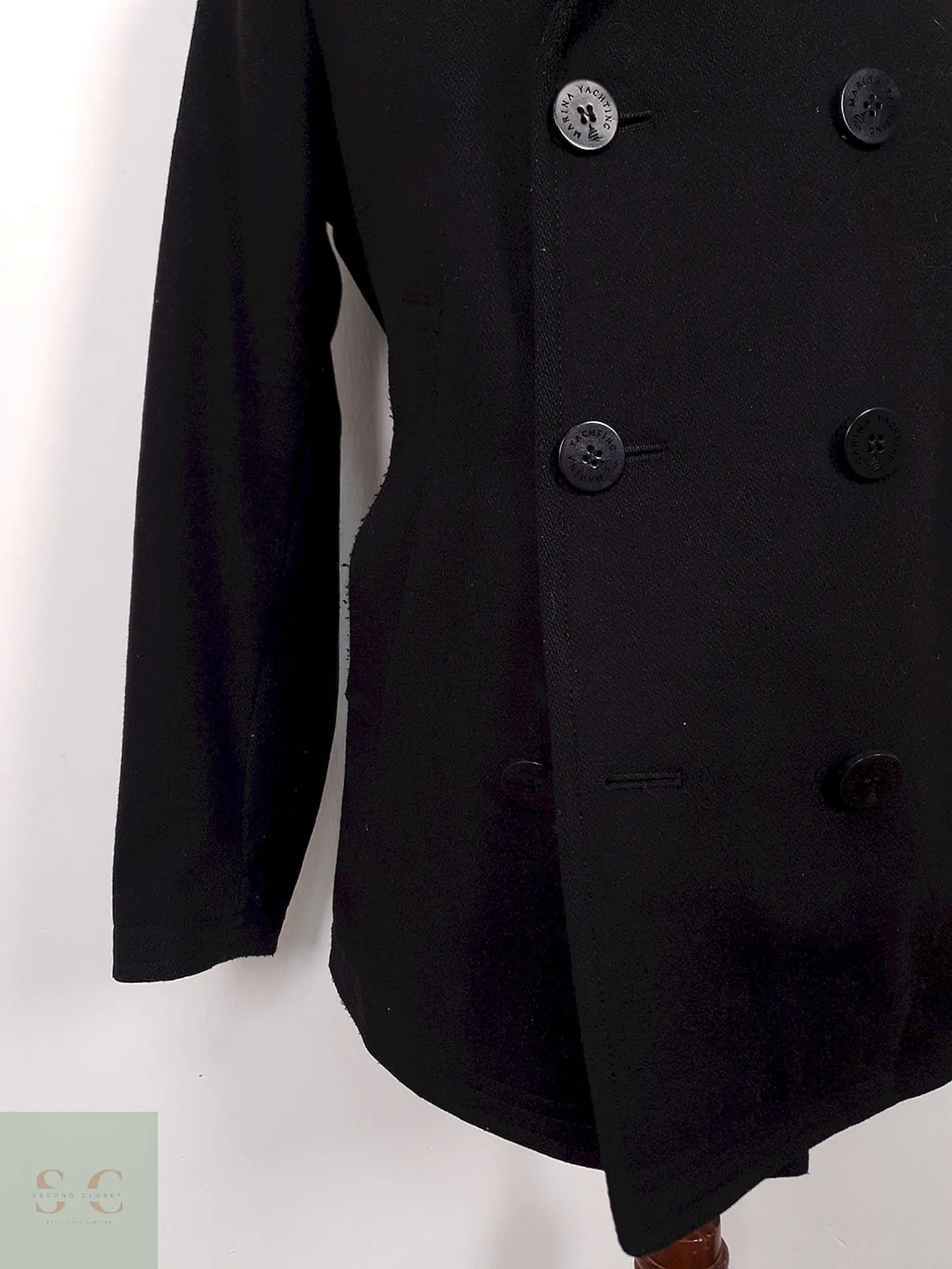 Abrigo Marinero italiano Marina Yatching Negro Lana premium - Talla SM 3