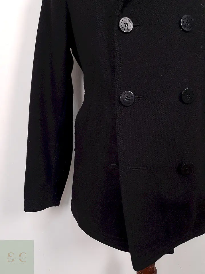 Abrigo Marinero italiano Marina Yatching Negro Lana premium - Talla SM 3