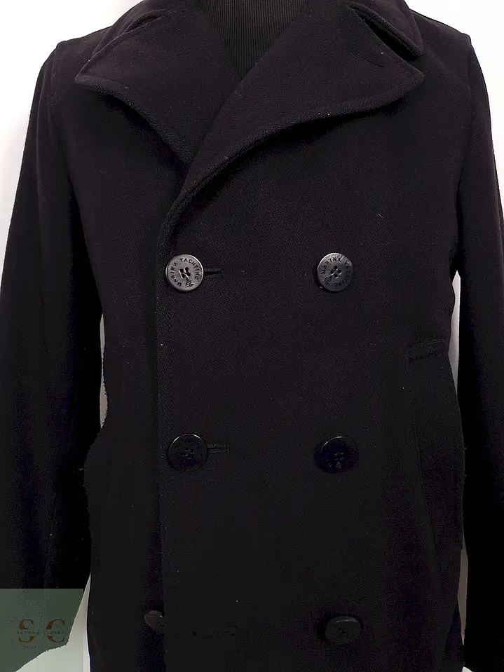 Abrigo Marinero italiano Marina Yatching Negro Lana premium - Talla SM 4