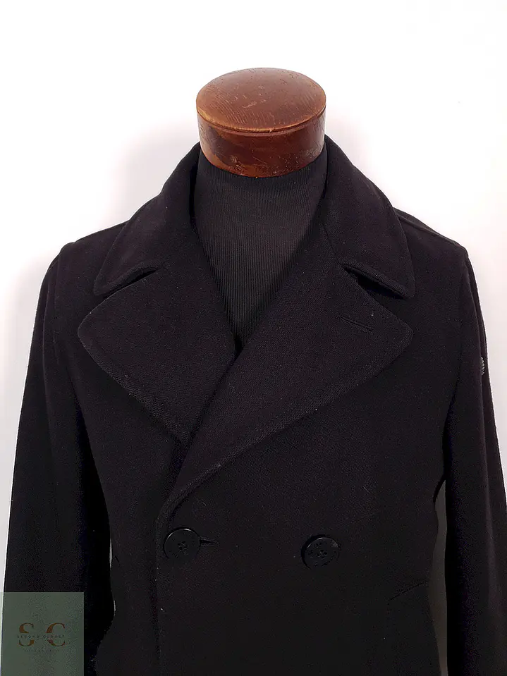 Abrigo Marinero italiano Marina Yatching Negro Lana premium - Talla SM 5
