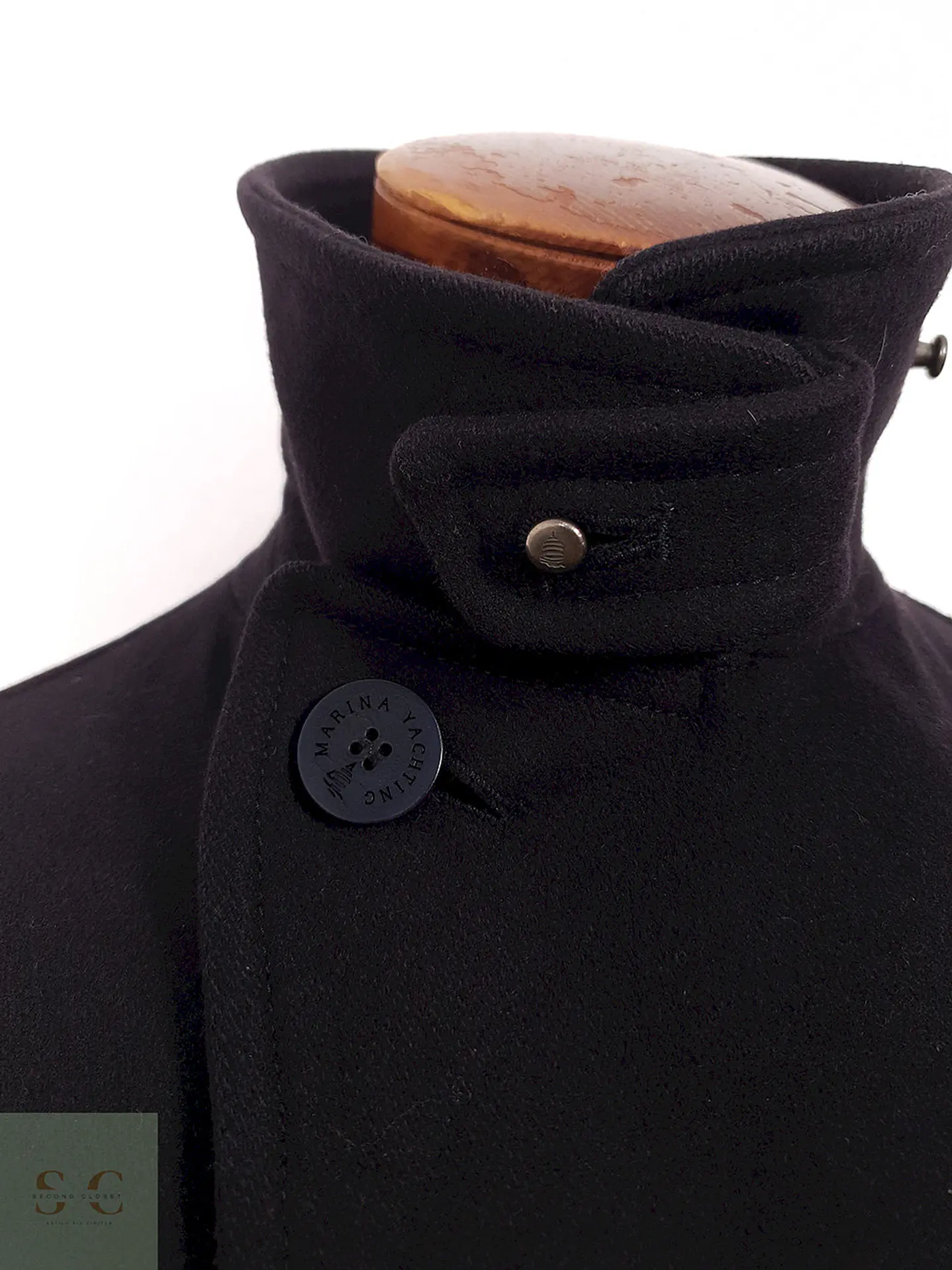 Abrigo Marinero italiano Marina Yatching Negro Lana premium - Talla SM 9