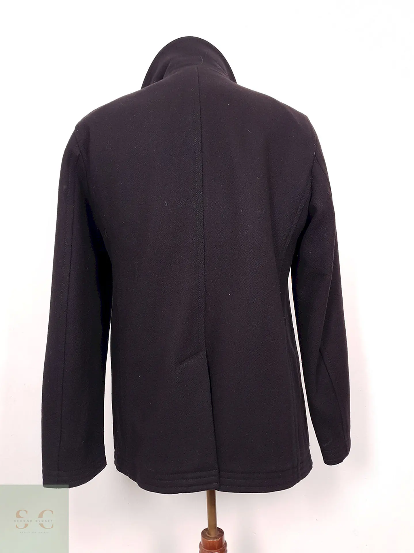 Abrigo Marinero italiano Marina Yatching Negro Lana premium - Talla SM 13