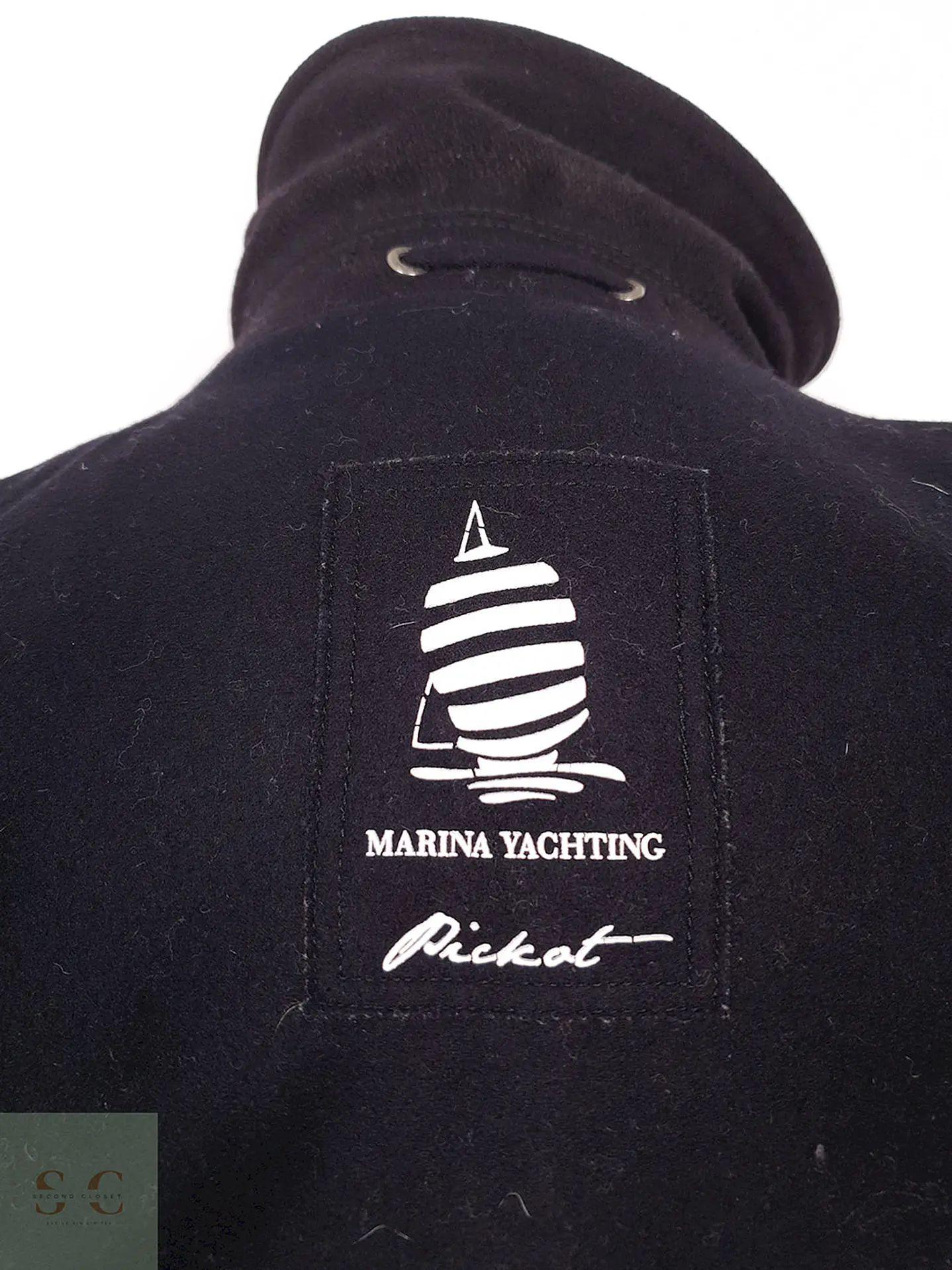 Abrigo Marinero italiano Marina Yatching Negro Lana premium - Talla SM 14