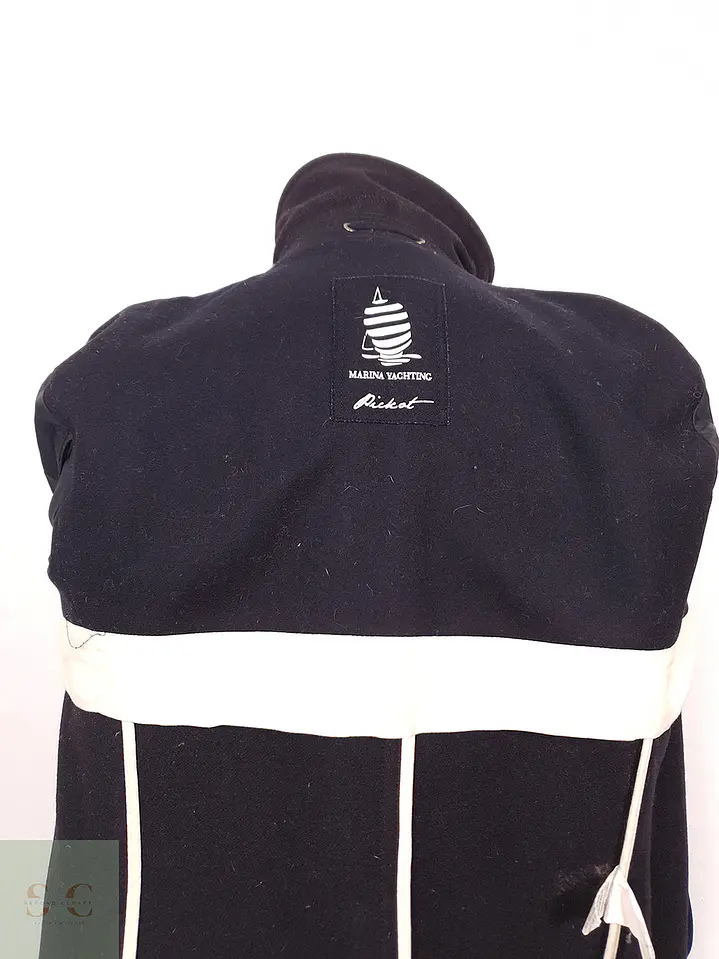 Abrigo Marinero italiano Marina Yatching Negro Lana premium - Talla SM 15