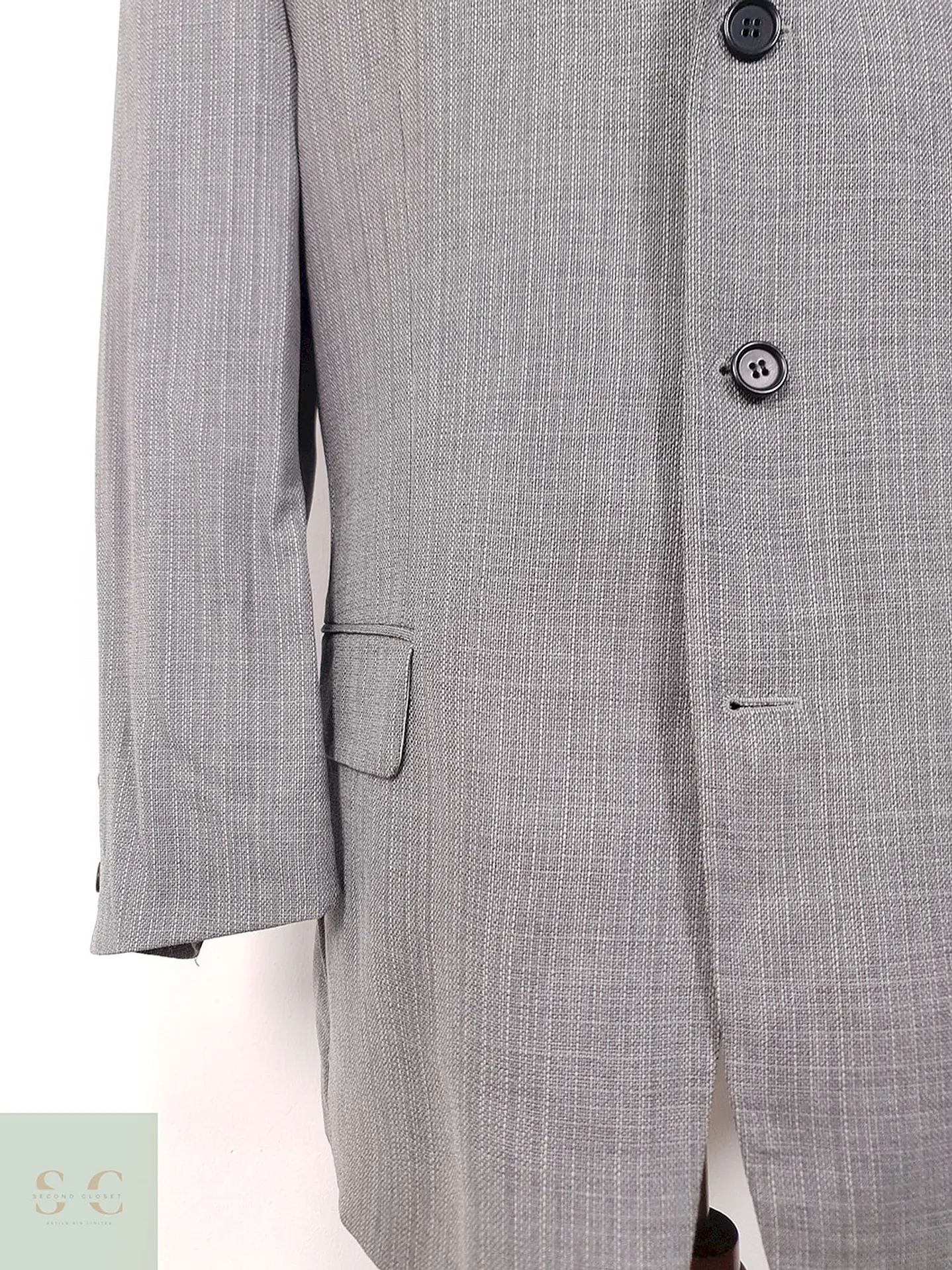 Blazer Hugo Boss Loro Piana Plomo 100% Lana Virgen Super 110s - Talla XL 3