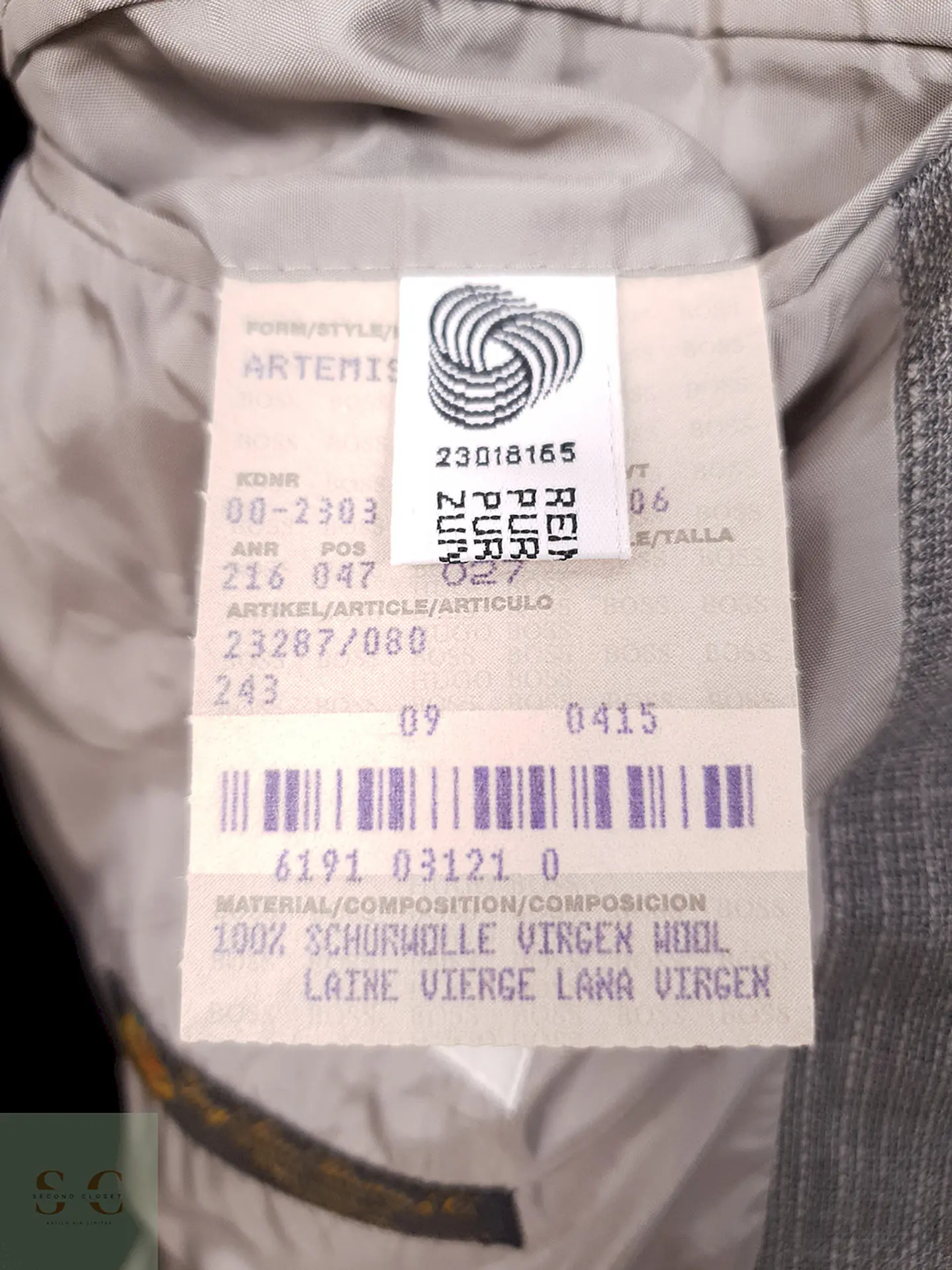 Blazer Hugo Boss Loro Piana Plomo 100% Lana Virgen Super 110s - Talla XL 8