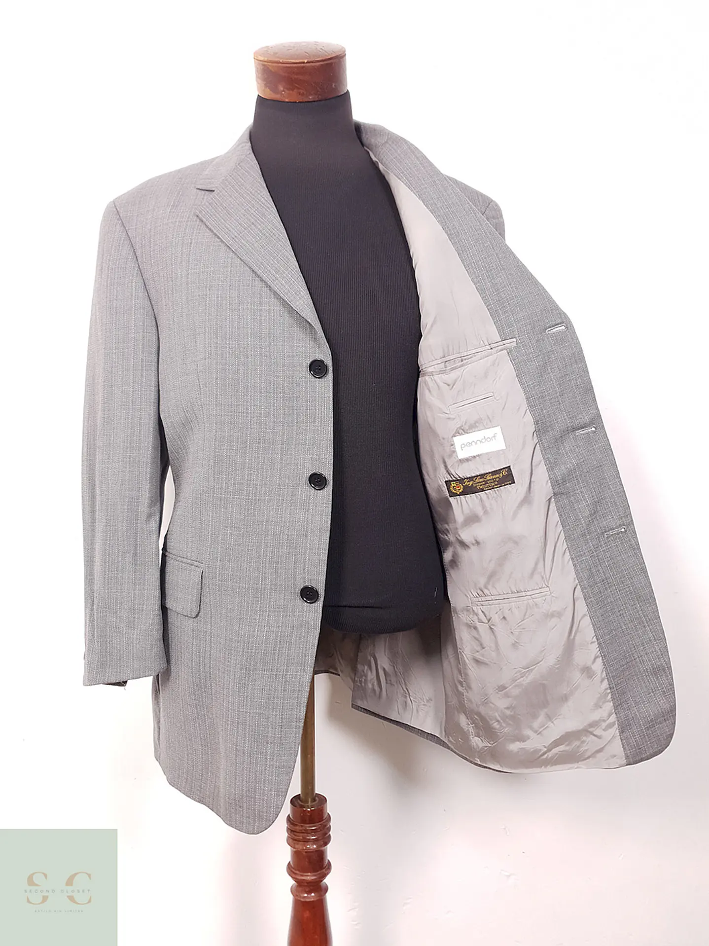 Blazer Hugo Boss Loro Piana Plomo 100% Lana Virgen Super 110s - Talla XL 9