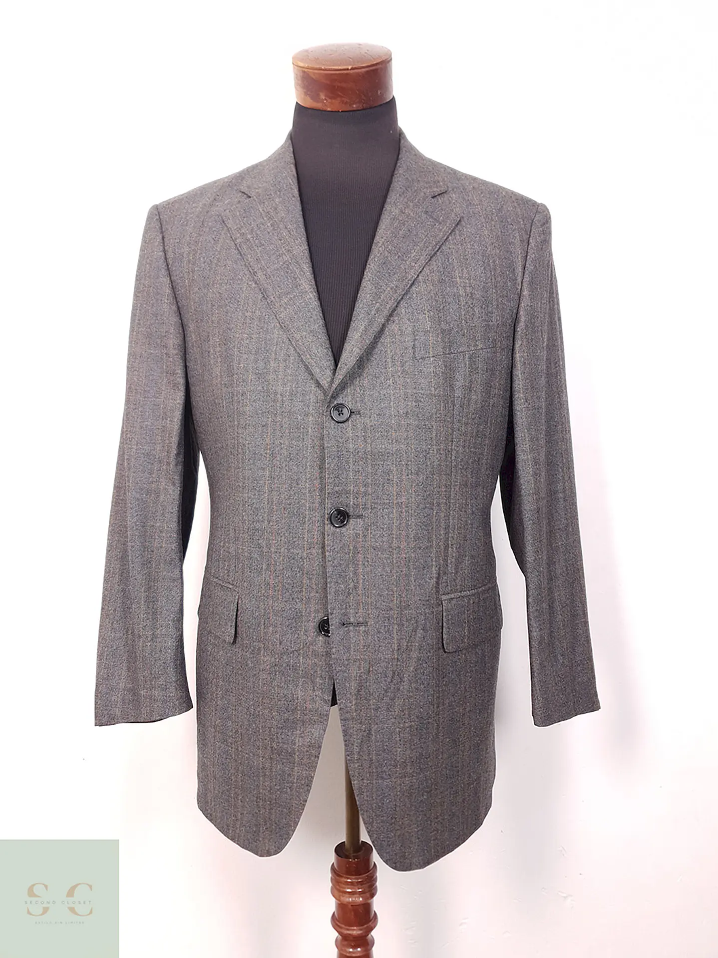 Blazer Scabal Sor Plomo Superfine Merino Wool - Talla L 2