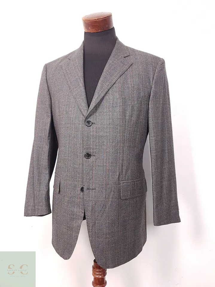 Blazer Scabal Sor Plomo Superfine Merino Wool - Talla L 1