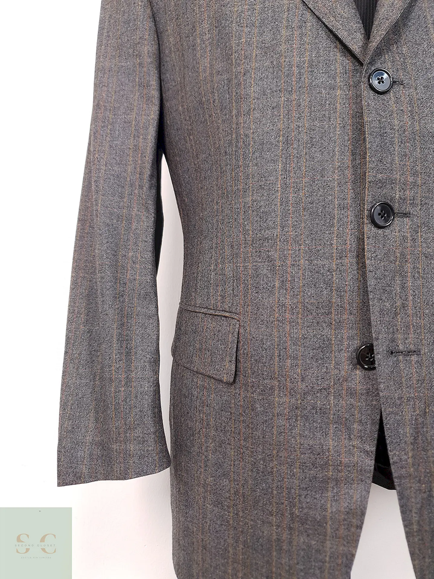Blazer Scabal Sor Plomo Superfine Merino Wool - Talla L 3