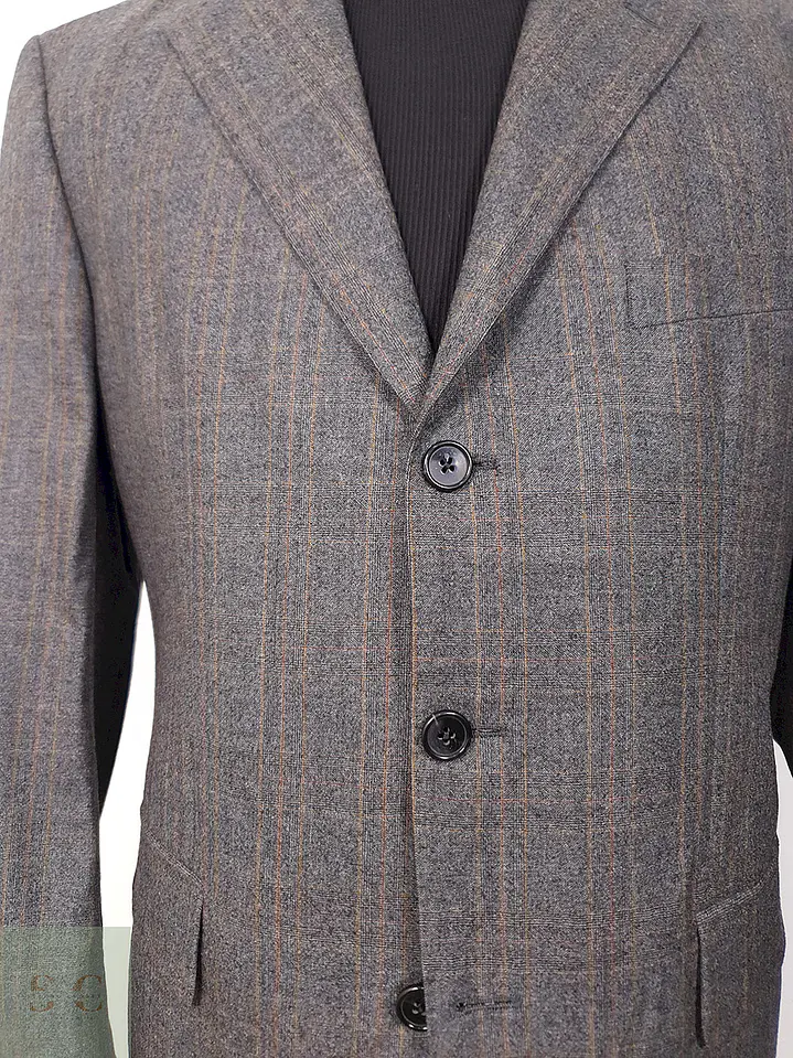 Blazer Scabal Sor Plomo Superfine Merino Wool - Talla L 4