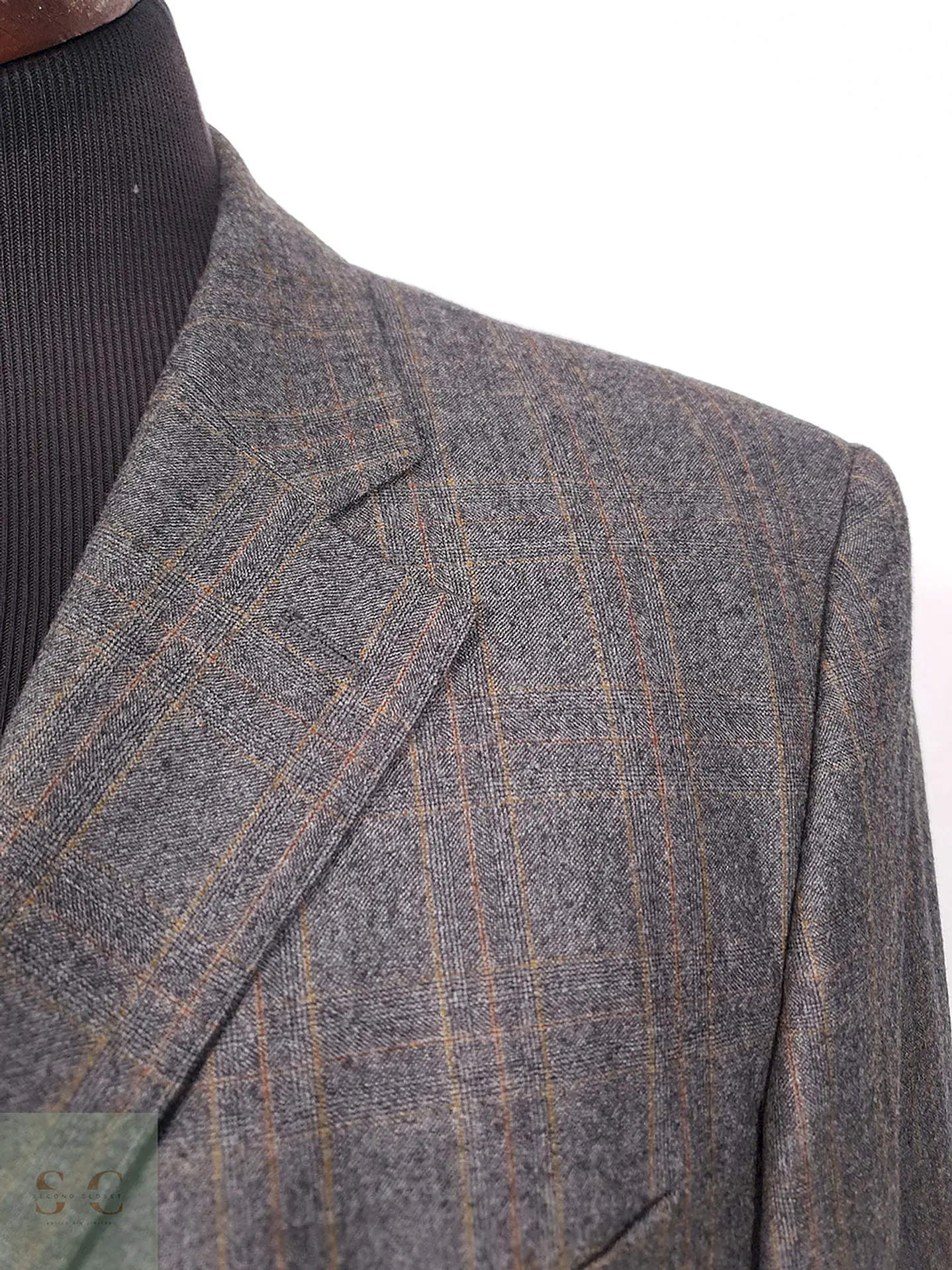 Blazer Scabal Sor Plomo Superfine Merino Wool - Talla L 6