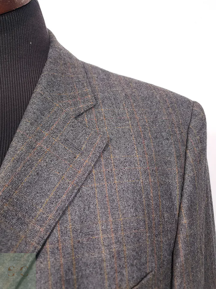 Blazer Scabal Sor Plomo Superfine Merino Wool - Talla L 6
