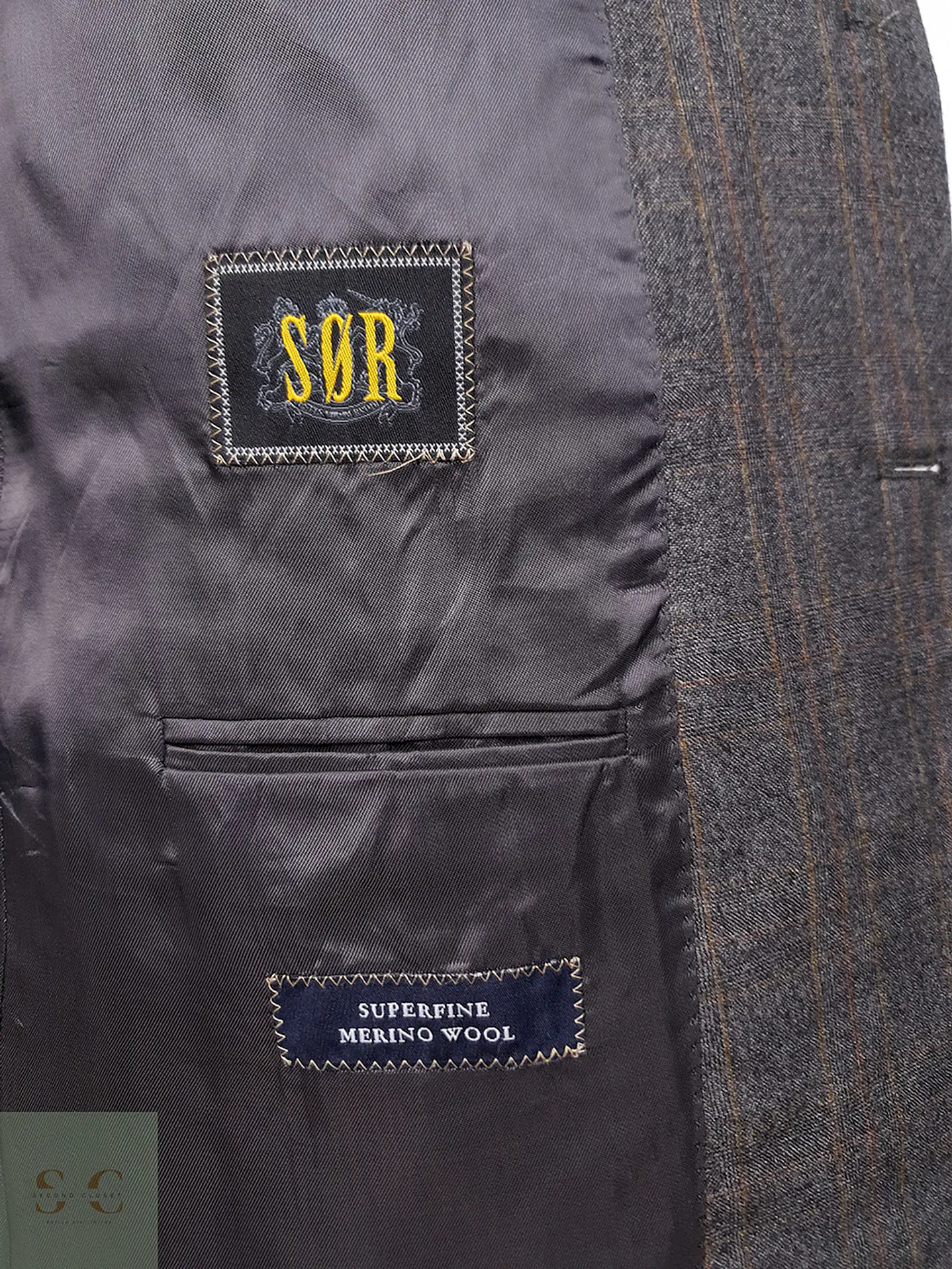 Blazer Scabal Sor Plomo Superfine Merino Wool - Talla L 8