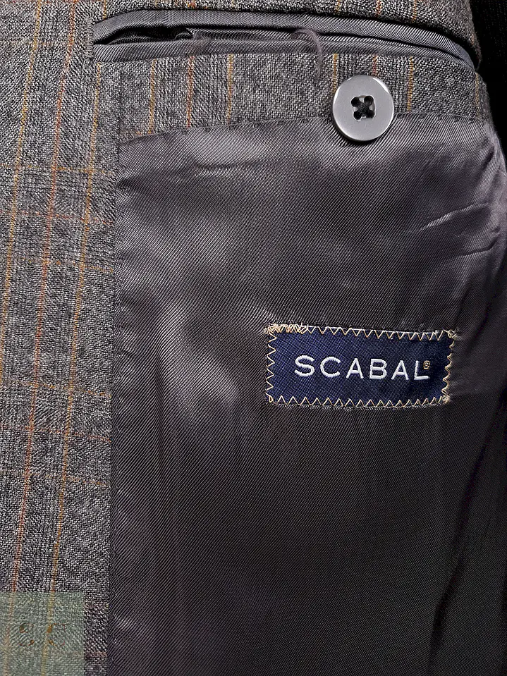 Blazer Scabal Sor Plomo Superfine Merino Wool - Talla L 10