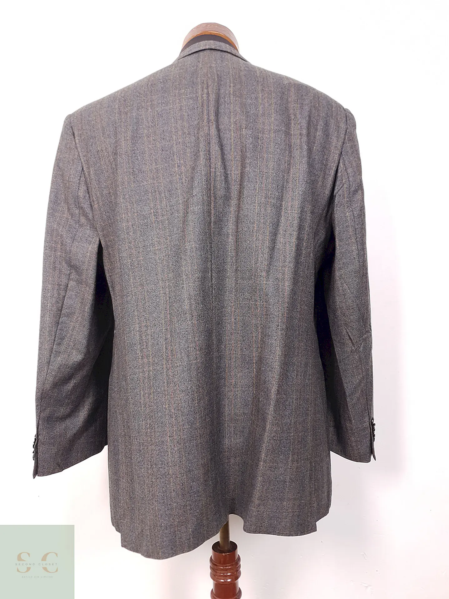 Blazer Scabal Sor Plomo Superfine Merino Wool - Talla L 12