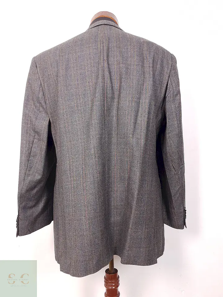 Blazer Scabal Sor Plomo Superfine Merino Wool - Talla L 12