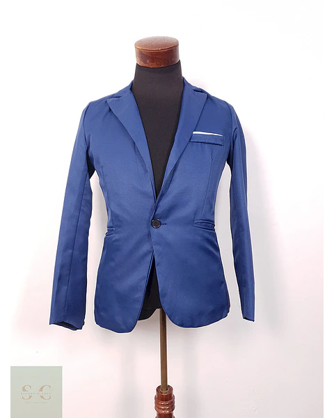 Blazer Básico Juvenil Azul - Talla XXS
