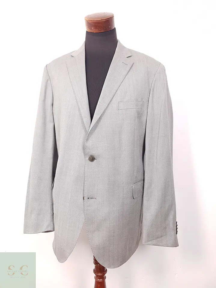 Blazer Eduard Dressler Loro Piana Plomo Espiga 100% Lana Virgen - Talla XL 2