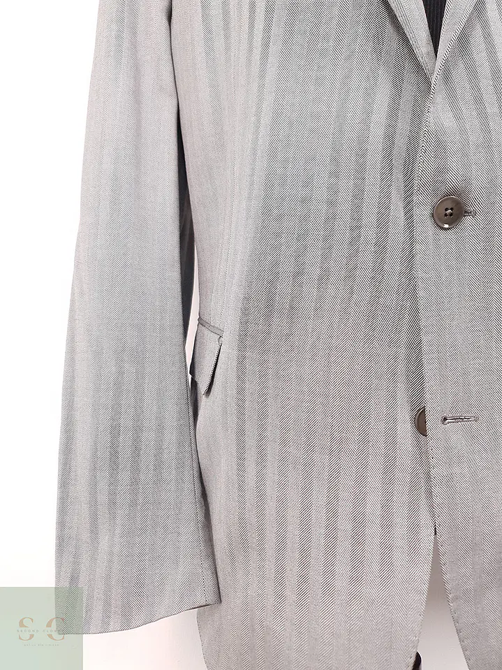 Blazer Eduard Dressler Loro Piana Plomo Espiga 100% Lana Virgen - Talla XL 3