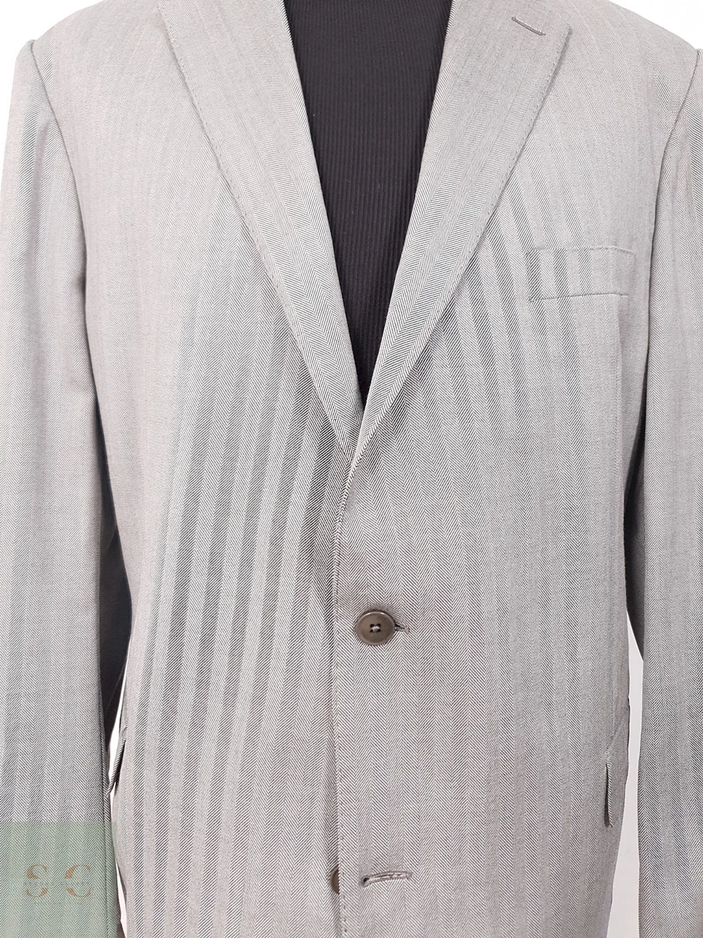 Blazer Eduard Dressler Loro Piana Plomo Espiga 100% Lana Virgen - Talla XL 4