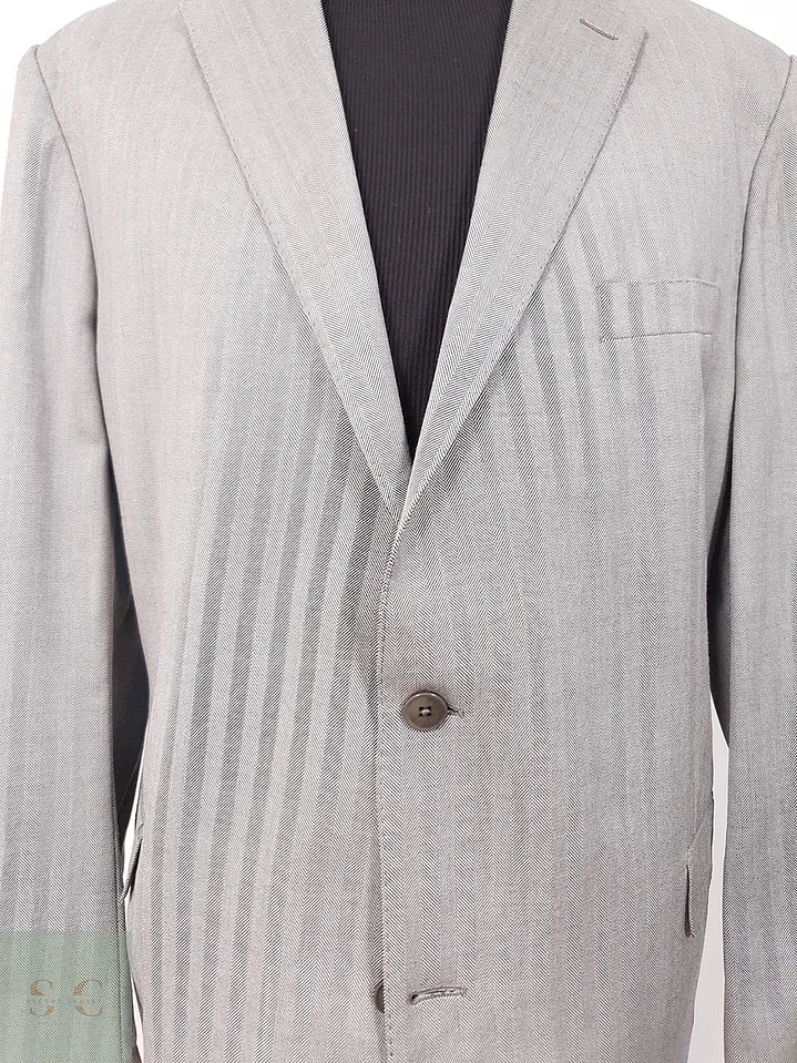 Blazer Eduard Dressler Loro Piana Plomo Espiga 100% Lana Virgen - Talla XL 4