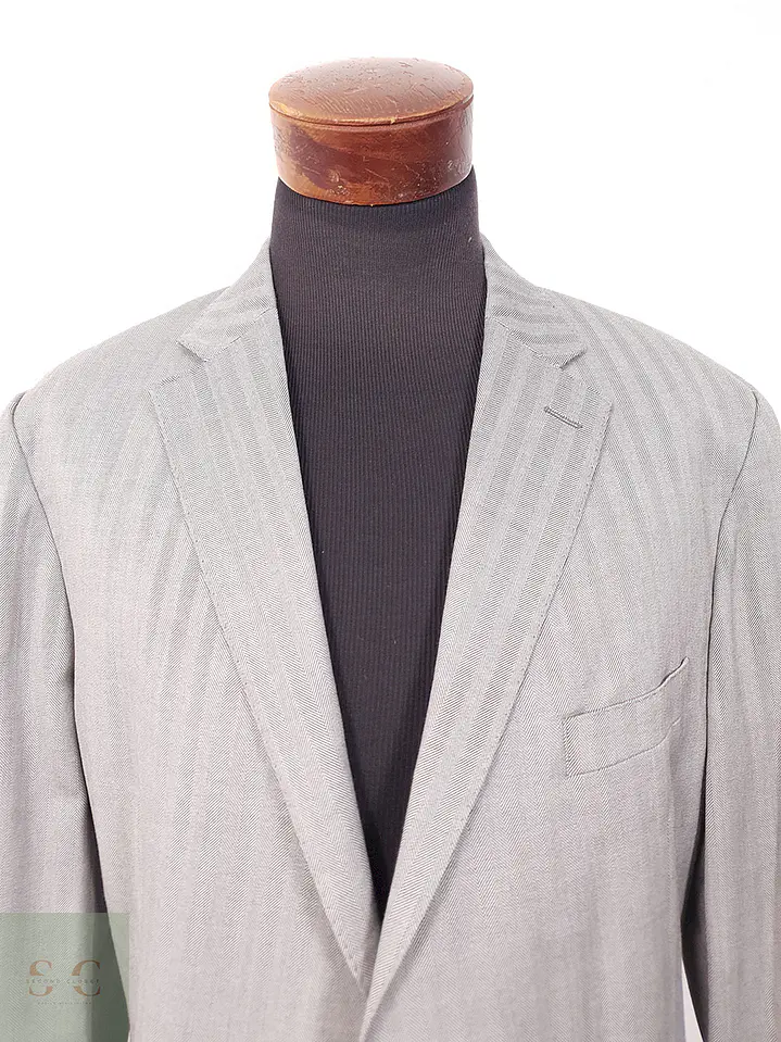 Blazer Eduard Dressler Loro Piana Plomo Espiga 100% Lana Virgen - Talla XL 5
