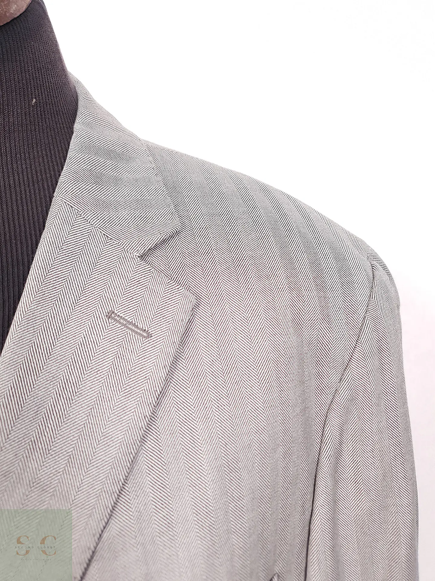 Blazer Eduard Dressler Loro Piana Plomo Espiga 100% Lana Virgen - Talla XL 6