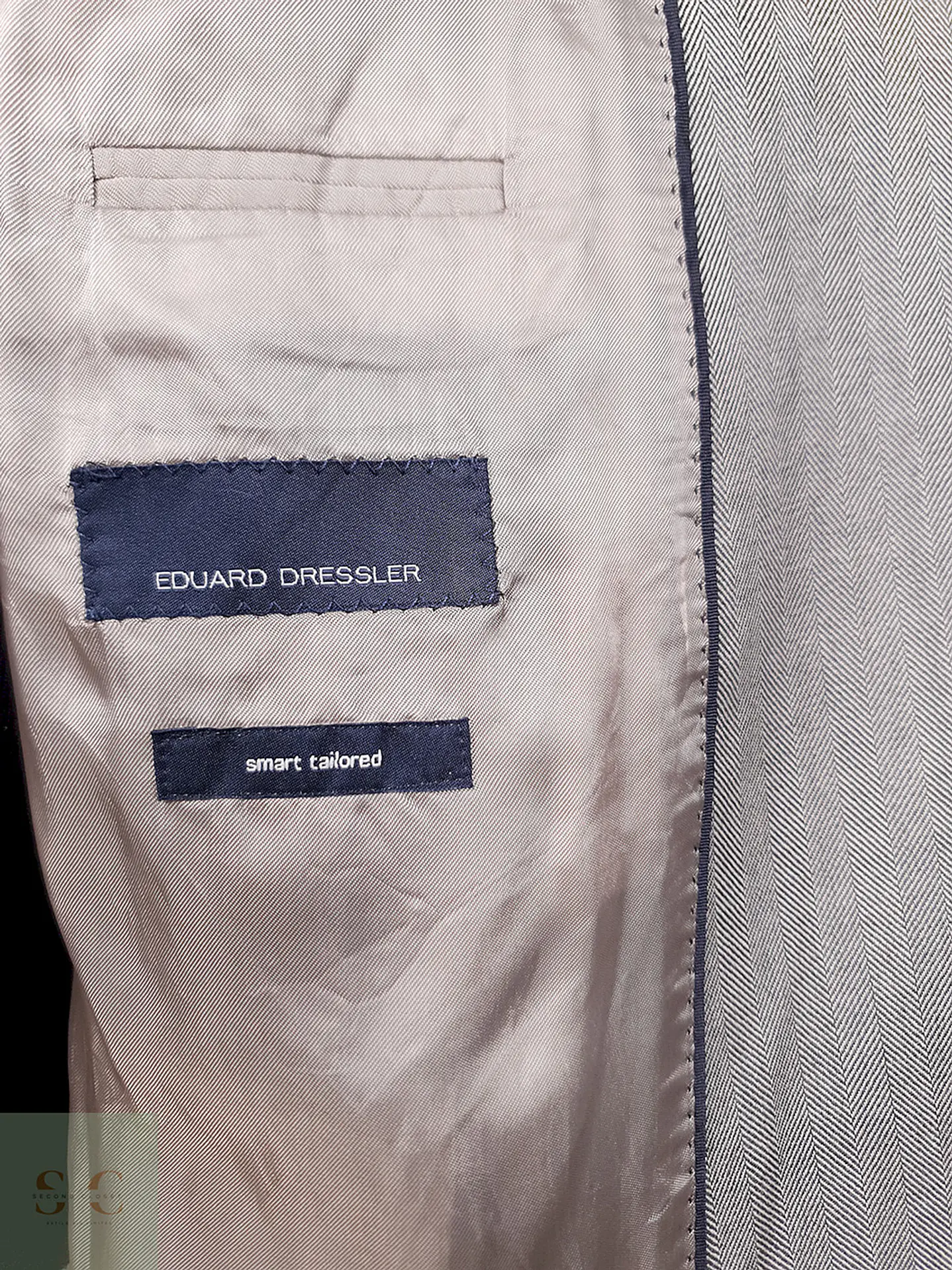Blazer Eduard Dressler Loro Piana Plomo Espiga 100% Lana Virgen - Talla XL 8