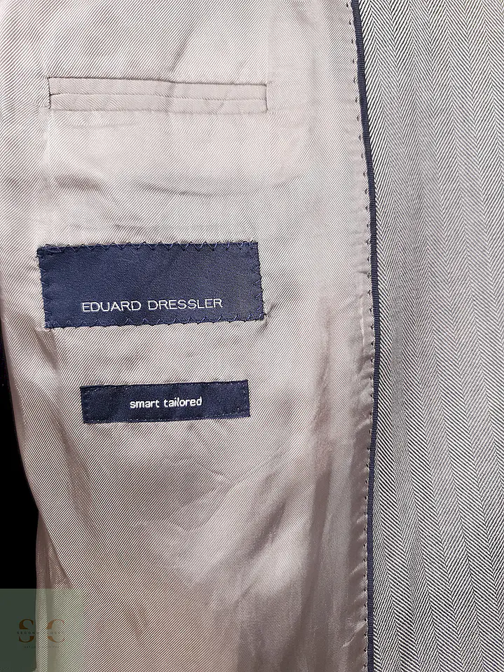 Blazer Eduard Dressler Loro Piana Plomo Espiga 100% Lana Virgen - Talla XL 8