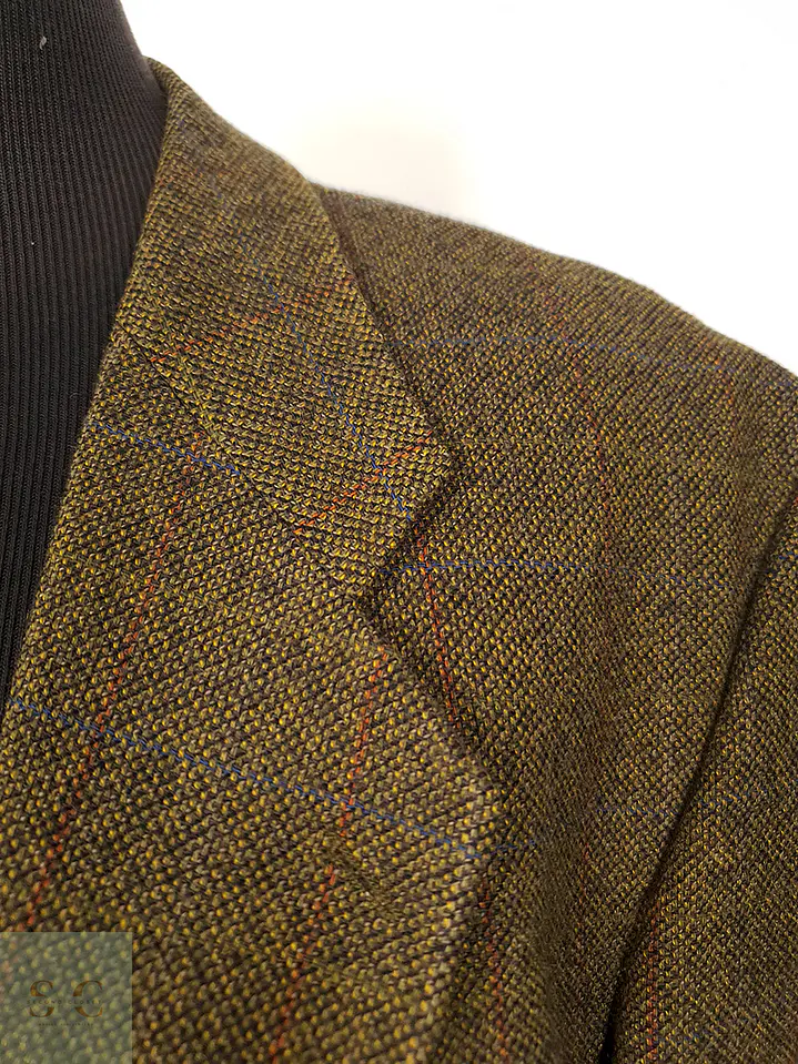 Blazer Franco Callegari Verde Café Viscosa y Lino - Talla XXL 6