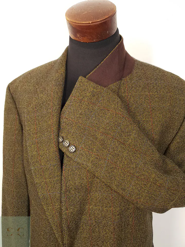 Blazer Franco Callegari Verde Café Viscosa y Lino - Talla XXL 7