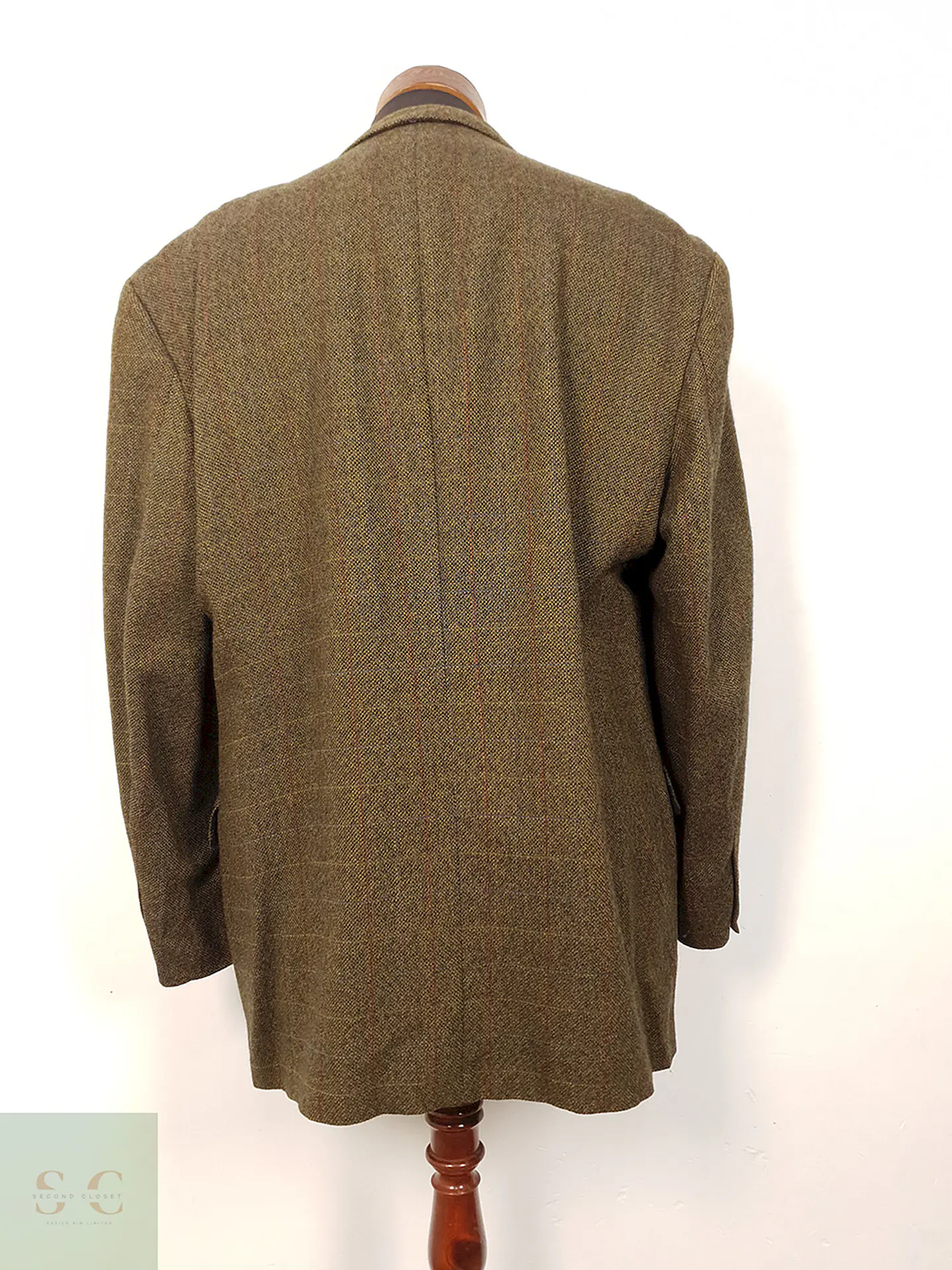 Blazer Franco Callegari Verde Café Viscosa y Lino - Talla XXL 11