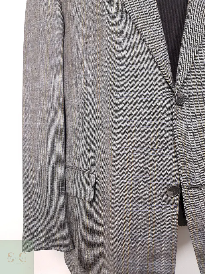 Blazer Digel Plomo Espiga Lana Virgen y Viscosa - Talla XL-XXL 3