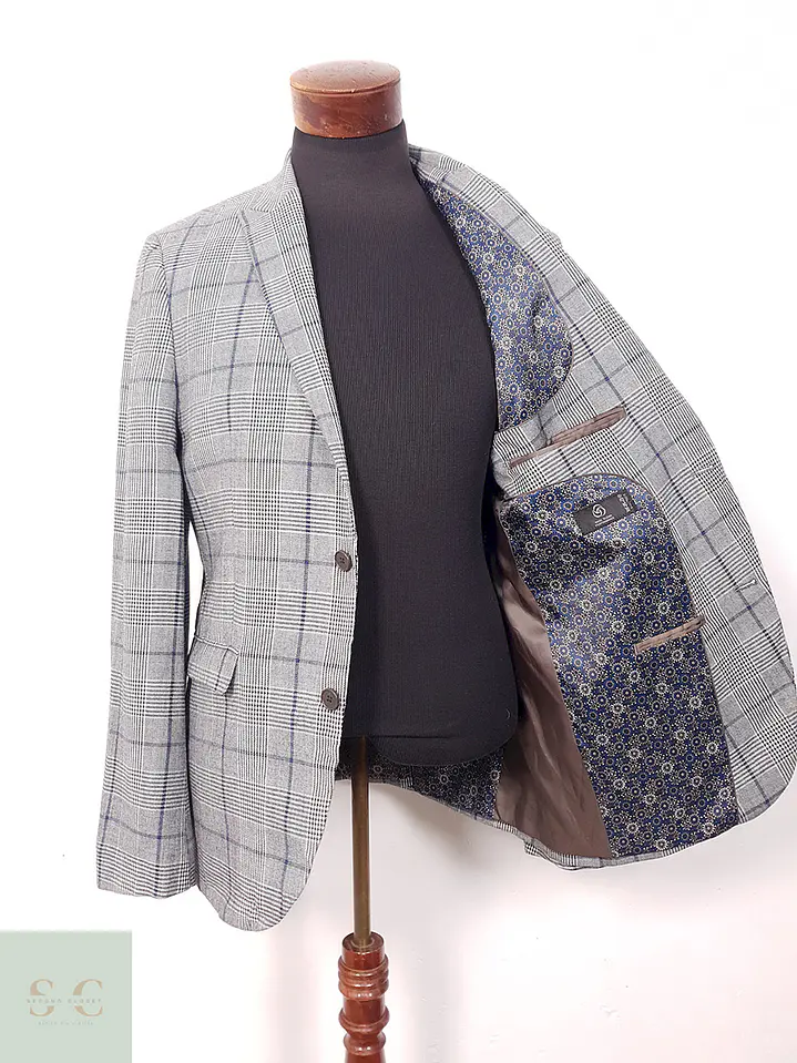Blazer Next Plomo Príncipe de Gales - Talla M 9