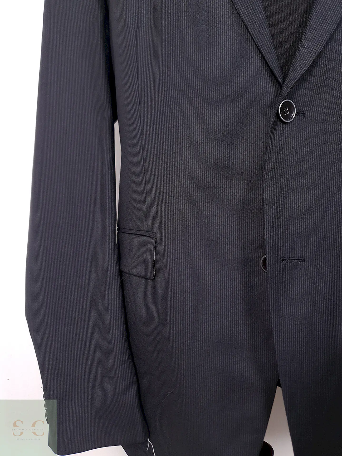 Blazer Roy Robson Reda Negro Rayas Super 110 - Talla XL Largo 3