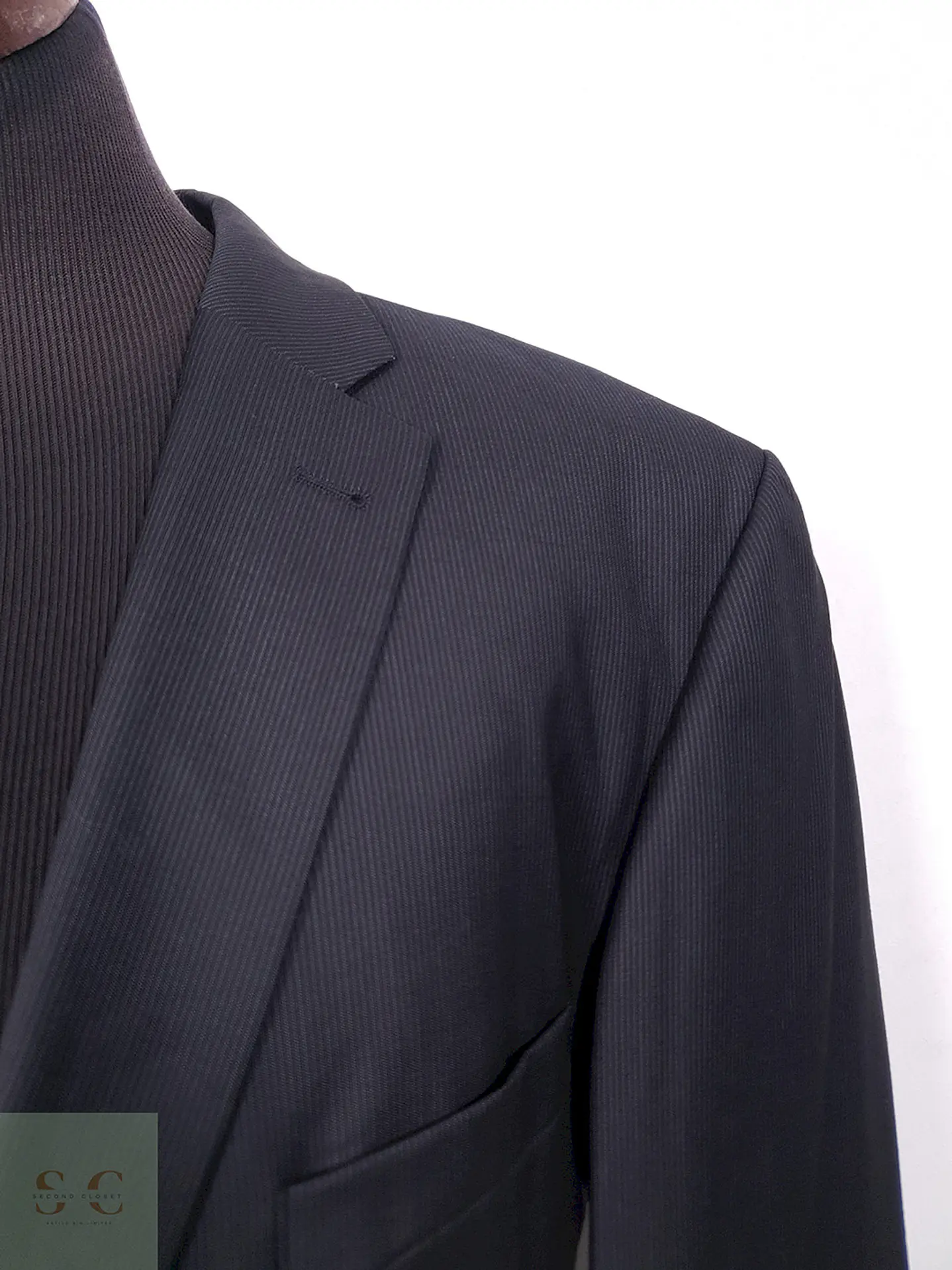 Blazer Roy Robson Reda Negro Rayas Super 110 - Talla XL Largo 6